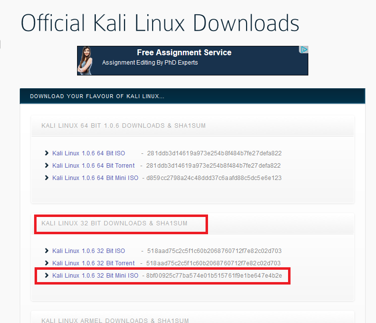 download kali linux iso 32 bit